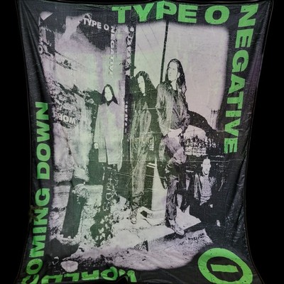 TYPE O NEGATIVE WORLD COMING DOWN 95X80 in HEAVYWEIGHT FLEECE Gigantic BLANKET 