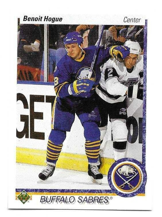 BENOIT HOGUE 1990-91 UPPER DECK CARD NEAR MINT+ CONDITION