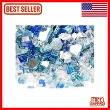 Mesmerizing 20 lbs Reflective Fire Glass - Stunning Colors for Outdoor Fire Pits