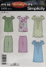 SIMPLICITY 2435 GIRLS 8-16 DRESS TUNIC SHORTS...