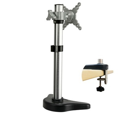 Monitor-Fuss Schreibtischhalterung 15'' - 24'' SILVER BLACK VESA 75x75/100x100