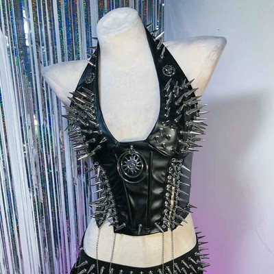 Goth Tops Grunge Y2K Sexy Emo Clothing Punk Mini Rock Clothes Gothic Tank