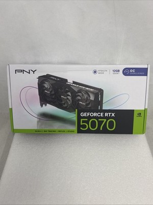 PNY NVIDIA GeForce RTX 5070 Graphics Card 12GB GDDR7 OC Overclocked