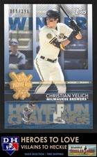 2020 Topps HR Challenge Winners #/396 Christian Yelich #HRC-23 Brewers SN