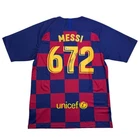 Autographed/Signed Lionel Leo Messi FC Barcelona 672 Goals Soccer Jersey BAS COA
