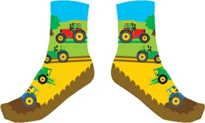 DH-KONZEPT 1 Paar Kinderstrümpfe TRAKTOR Kinder Strümpfe Socken Bauernhof Kinder Geschenke