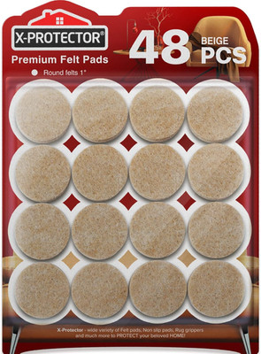 Best Felt Furniture Pads X-PROTECTOR - 48 Premium Chair Felt Pads Floor Protecto