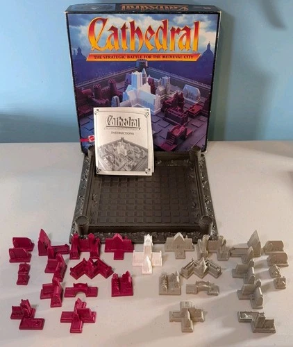 Vintage Cathedral Board Game Strategic Battle Medieval City Mattel Complete