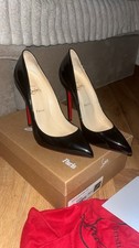 Christian Louboutin Pigalle 120 Black Patent High Heels sz 39.5
