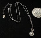 Organic Pearl CZ Modernist Sterling Silver 925 Beaded Chain Necklace 17” — photo 6