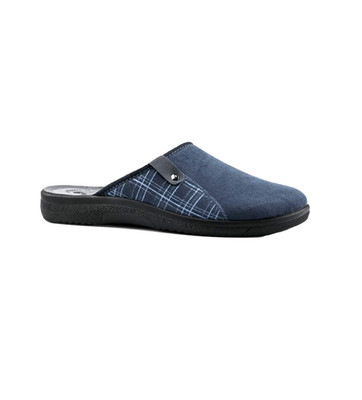 Herren Hausschuhe Tartan Einsatz Inblu