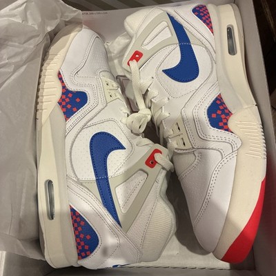 Nike Men's Air Tech Challenge II 2025 FZ9033-102 White/Blue/Pale Ivory SZ 10