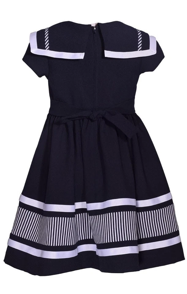 Vestido de traje de marinero náutico para niñas - para bebé, bebé y niñas de 4 a 16 años, navegación... Foto 2 de 3