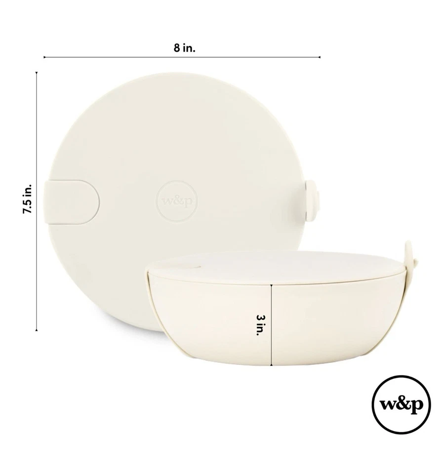 Contenedor de almuerzo W&P Porter Bowl gris con protector antideslizante exterior 1L Foto 4 de 4