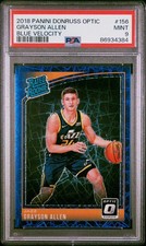 2018 DONRUSS OPTIC GRAYSON ALLEN RATED ROOKIE BLUE VELOCITY PRIZM PSA 9 MINT