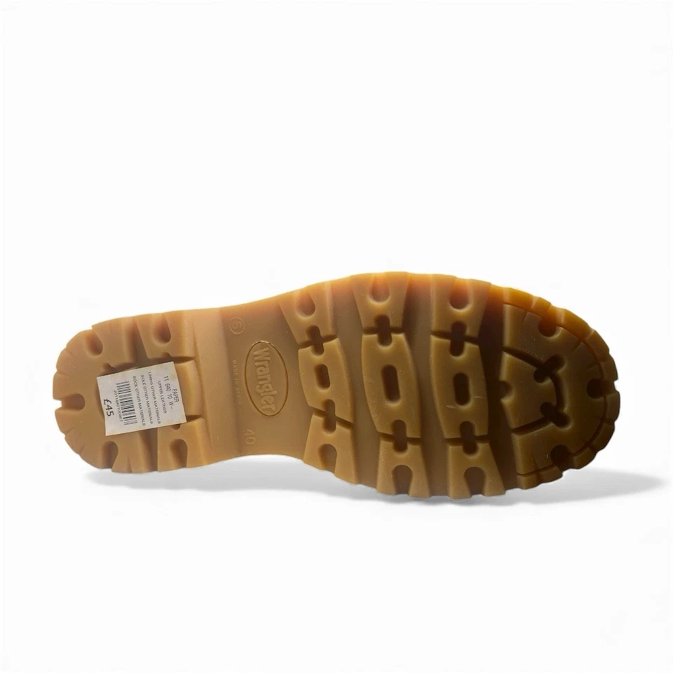 Wrangler Authentics Men’s Size 6 Tan Coloured Boots Lace Up With Box - Image 4 of 4