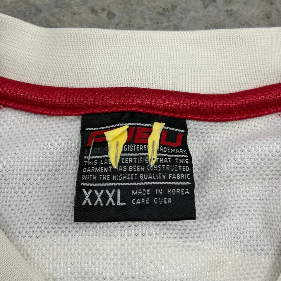 Винтажная мужская рубашка FUBU 3XL серия White Red City Dirty 05 Jersey 00s - Изображение 4 из 4