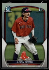 Justin Riemer 2023 Bowman Draft Chrome 1st Refractor Card #BDC-182