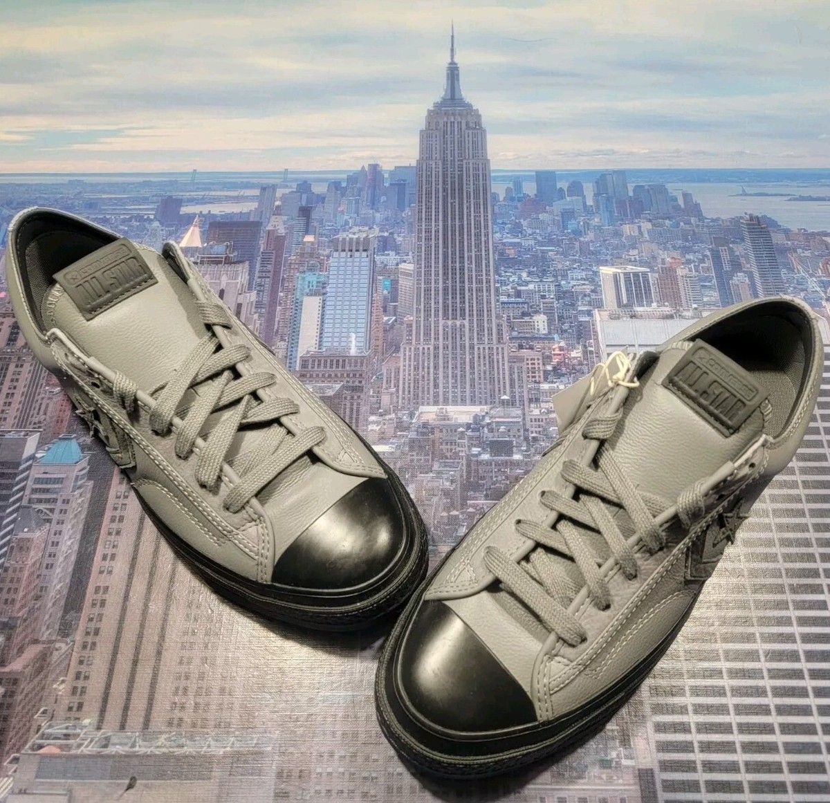 Converse Star Player 76 Luxe Ox Low Top Leather Grey Mens Size 13