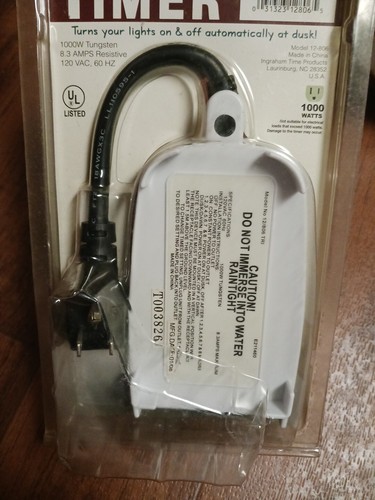 Ingraham 12/806 Photo Electric Outlet Switch Power On / Off timer - Picture 7 of 9