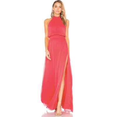 The Jetset Diaries Neon Coral Shale Maxi Dress XS