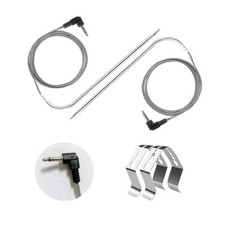 2 Pack Replacement Meat Probe Compatible with Pellet Grills Smokers 3.5mm Plug