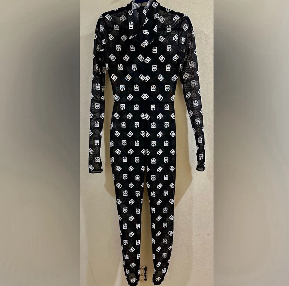 Body Jersey Dolce & Gabbana Logo Con Capucha Transparente Nuevo Sin Etiquetas Talla 40 EE. UU. 4 Foto 2 de 4