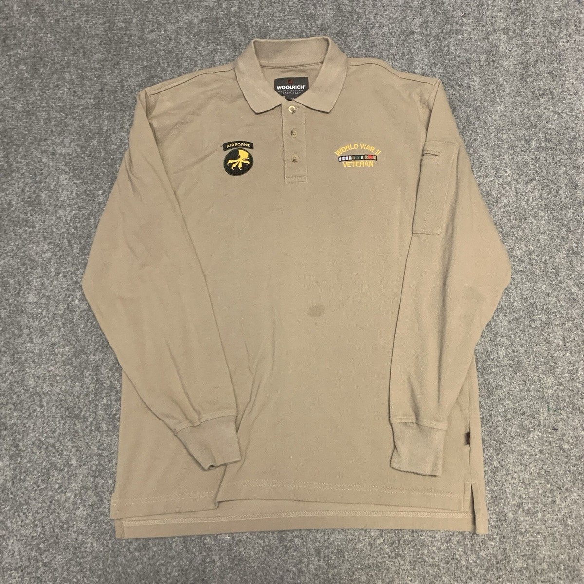 Woolrich Elite Series CCW Tactical Long Sleeve Polo Mens Sz Medium