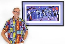 Josh Agle SHAG The Night Before Halloween print serigraph  (FRAMED)