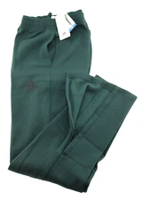 ADIDAS Tapered Zip Leg Size S Green / Embroidered Logo Men's Fleece Sweat Pants