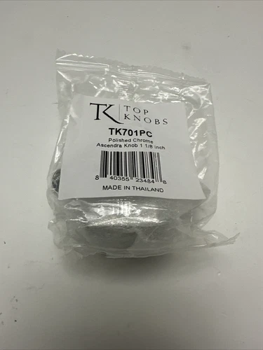 Top Knobs TK701PC Cabinet  Ascendra Knob 1 1/8 Inch Polished Chrome - Picture 5 of 5