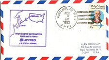 United Airlines First Flight Portland Oregon Airport - Tokyo Japan - 1983