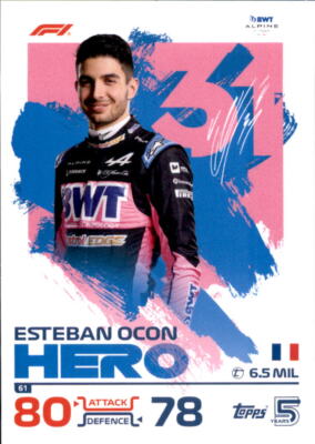 Topps Turbo Attax 2024 Trading Card 61 - Esteban Ocon