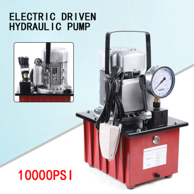 #ad 110V 750W Electric Driven Hydraulic Pump Single Acting Manual Valve 10000PSI USA $234.15