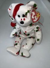 MINT Rare 1998 Holiday TEDDY Ty Beanie Baby PE Pellets TAG ERRORS CLEAN