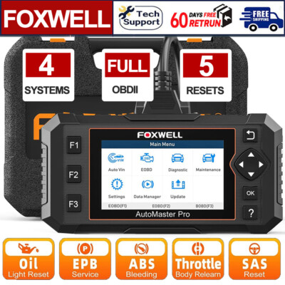 FOXWELL NT614 Elite OBD2 Scanner 4 System ABS SRS EPB Reset Car Diagnostic Tool