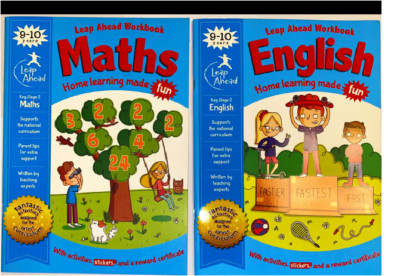 MATHS & ENGLISH Book ACTIVITY LEARNING BOOK LEAP AHEAD WORK BOOK KS2 Age 9-10