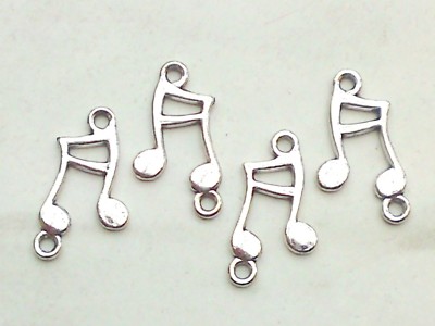 5x Verbinder Musiknote 21x11mm Anhänger Schmuckverbinder Armband Deko Basteln