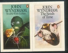 G6 JOHN WYNDHAM Book Covers Quality Postcards Trouble with Lichen Seeds pf Time