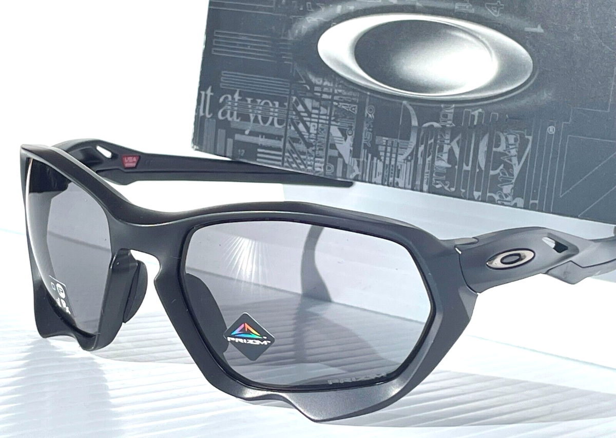 NEW Oakley PLAZMA Matte Black PRIZM Grey Bike Lens Sunglass 9019