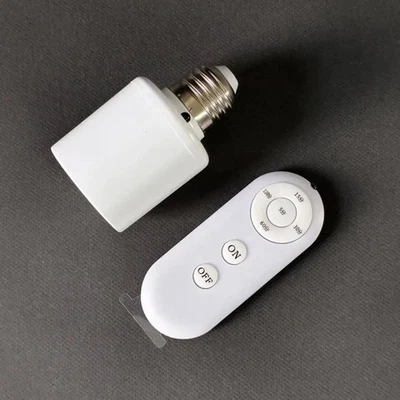 Support Lampe E27 60W Télécommande Sans Fil Minuterie Intelligente Interrupteur - Photo 1/4