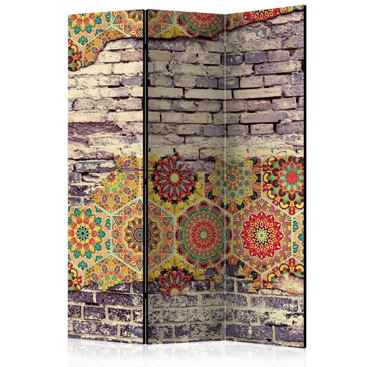 Paravent 3 volets Colourful Equation châssis bois et toile premium