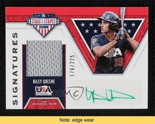 2019 USA Baseball Stars & Stripes Signatures 176/225 Riley Greene Auto READ 1a4z
