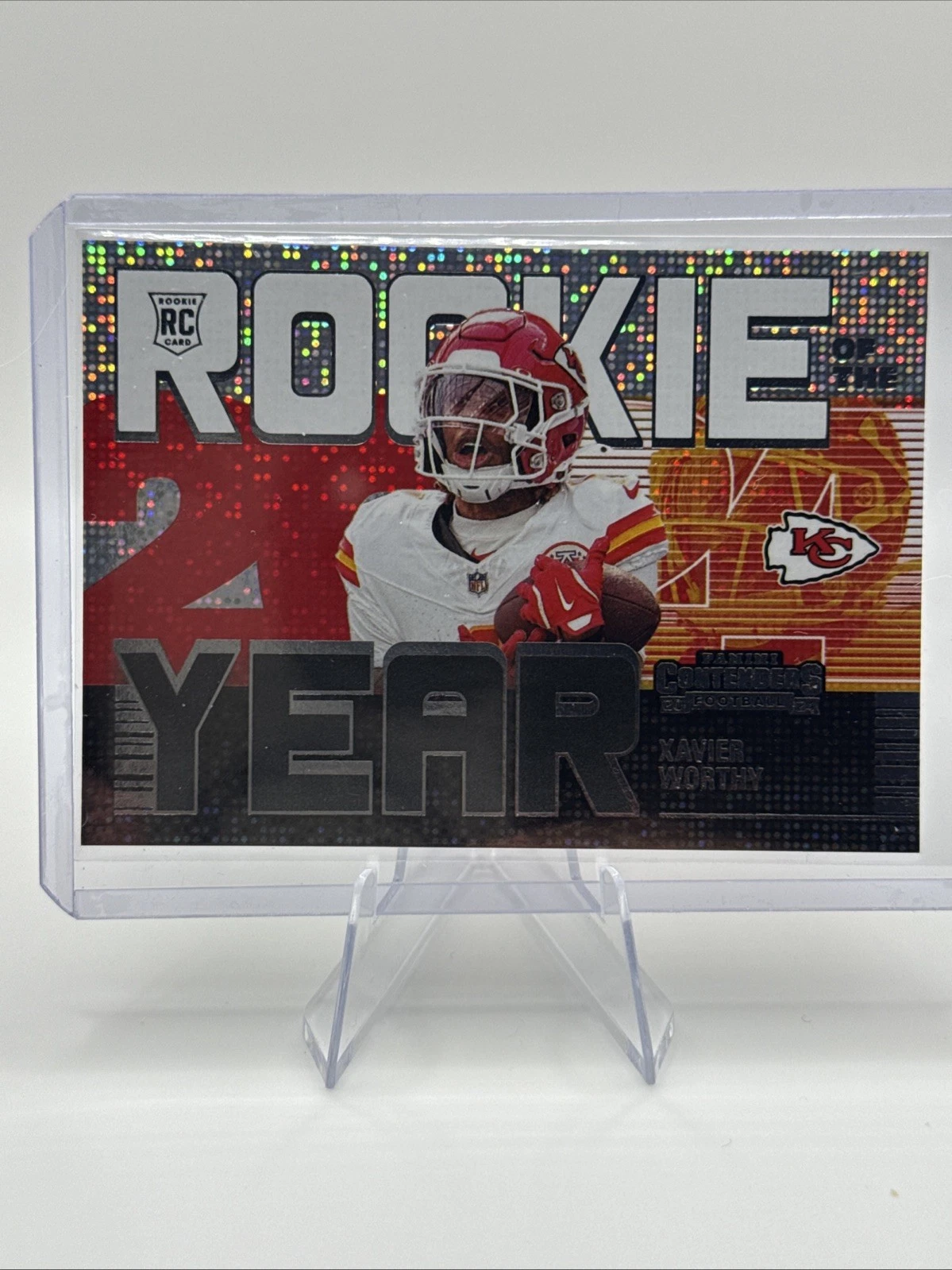 Xavier Worthy Panini Contenders Rookie of the Year Contenders #6 Base