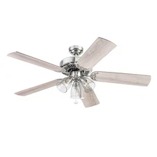Saybrook Modern Farmhouse 52 Inch Ceiling Fan with Light, Ceiling Fan, Tri-Mo...