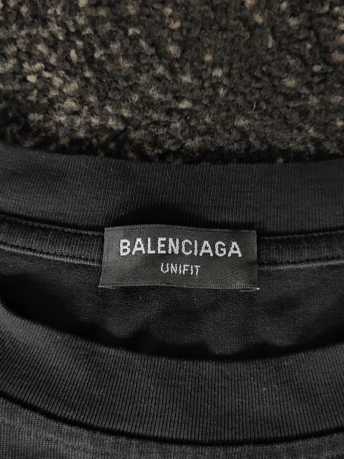 Balenciaga Rhinestones Logo T-shirt, size XL Chest:48" Black Rare# image 3