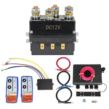 12V 500A Winch Solenoid Contactor Relay Control Box Hand Remote for 8000-17000lb