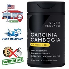 Garcinia Cambogia Extract 500mg 60 HCA with Organic Coconut Oil, 90 Softgels