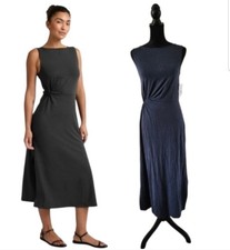 NWT Beyond Yoga Rotational Side Twist Navy Tank Dress Womens Small $128 NEW