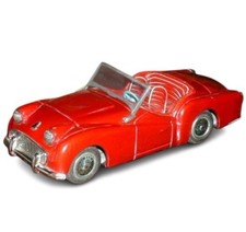 Bandai Triumph TR3 Convertible Tin Plate Toy Car Friction 1950s Vintage Japan